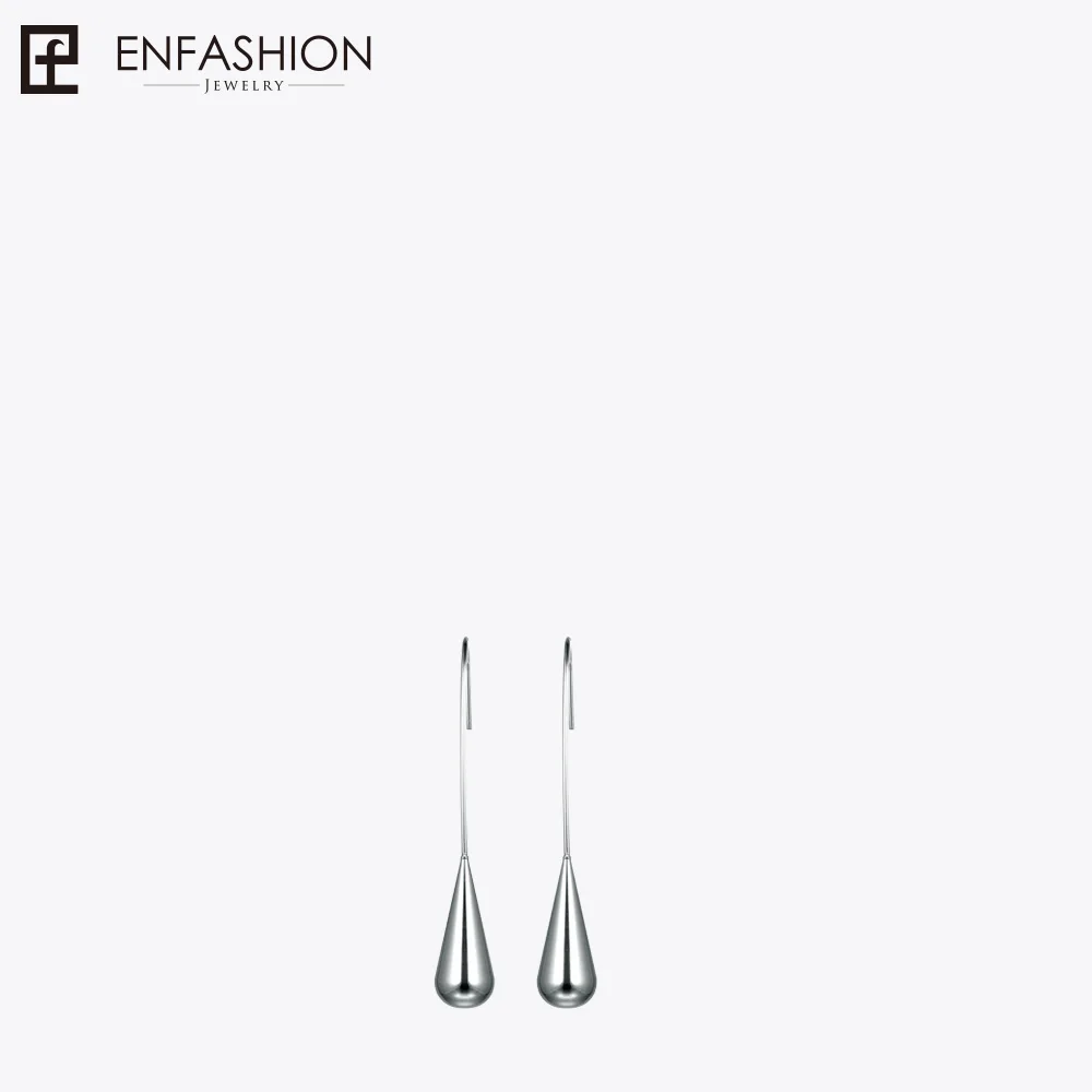 Enfashion, висячие серьги в форме капли воды, серьги золотистого цвета, висячие серьги для женщин, длинные серьги, модные ювелирные изделия brinco - Окраска металла: Short drop silver