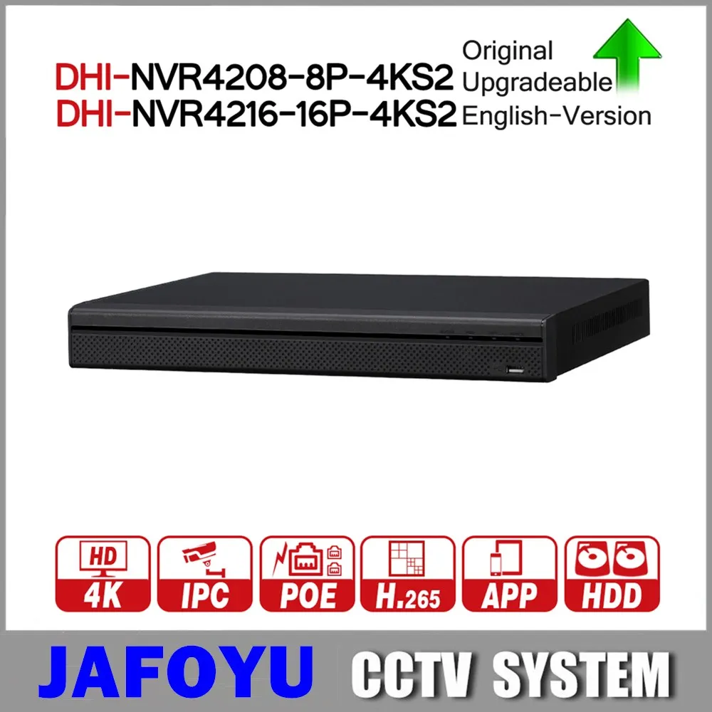 Внешний аккумулятор DH 4K NVR с поддержкой порта PoE POE H.265 2 SATA для профессиональной IP