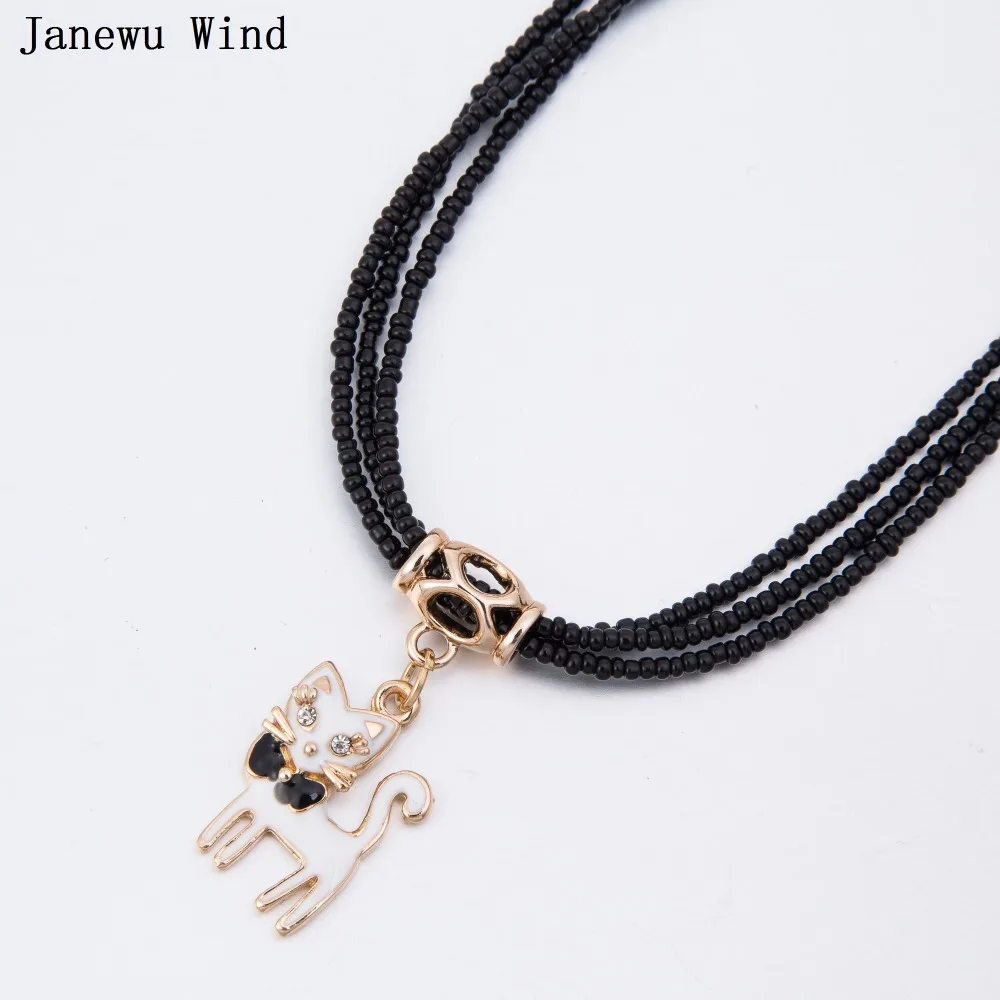 Janewu ветер элегантный маленький цветок кулон ожерелье женщин 3 слоя жемчужная