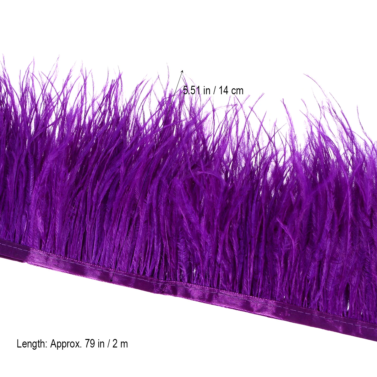 2 м Высокое качество пушистая кожа страуса обрезки волос Ткань Пояс DIY аксессуары