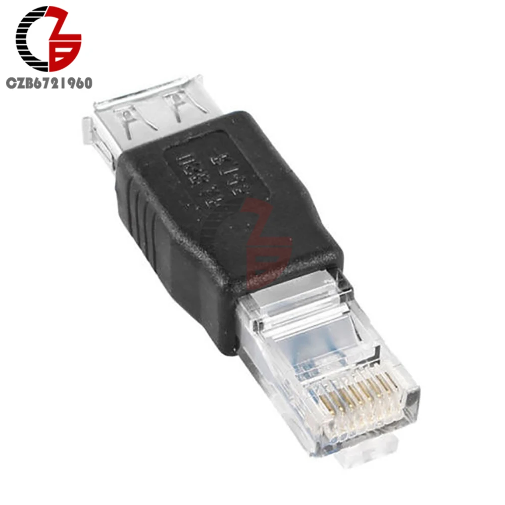 2Pcs USB A Female To 10/100Mbps Ethernet LAN RJ45 Male Network Adapter Connector | Обустройство дома