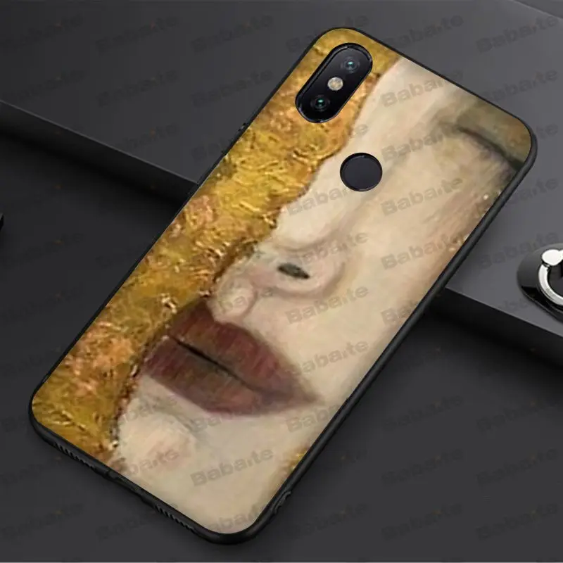 Babaite Kiss by Gustav Klimt дизайн черный мягкий чехол для телефона из ТПУ redmi 5plus 5A 6pro 4X note5A