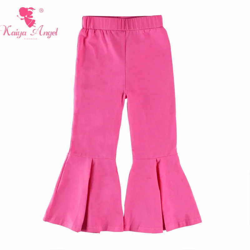 Леггинсы Kaiya Angel Girls Boutique однотонные Хлопковые Штаны с колокольчиками весна лето