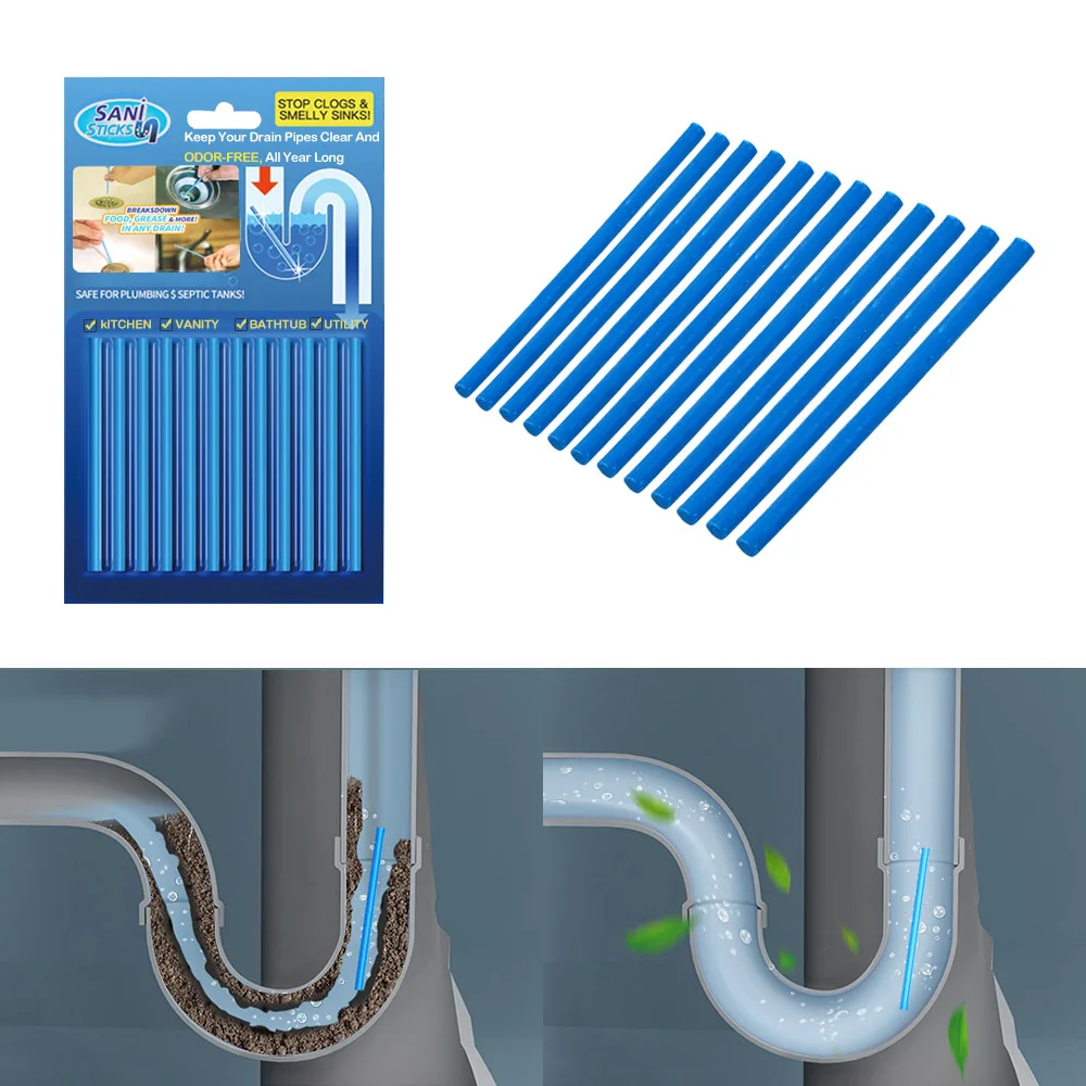

Home Cleaning Sink Clogging Remover Tools Drain Toilet Pipe Cleaner For Home Kitchen Bathroom 12Pcs/set Air Cleaner