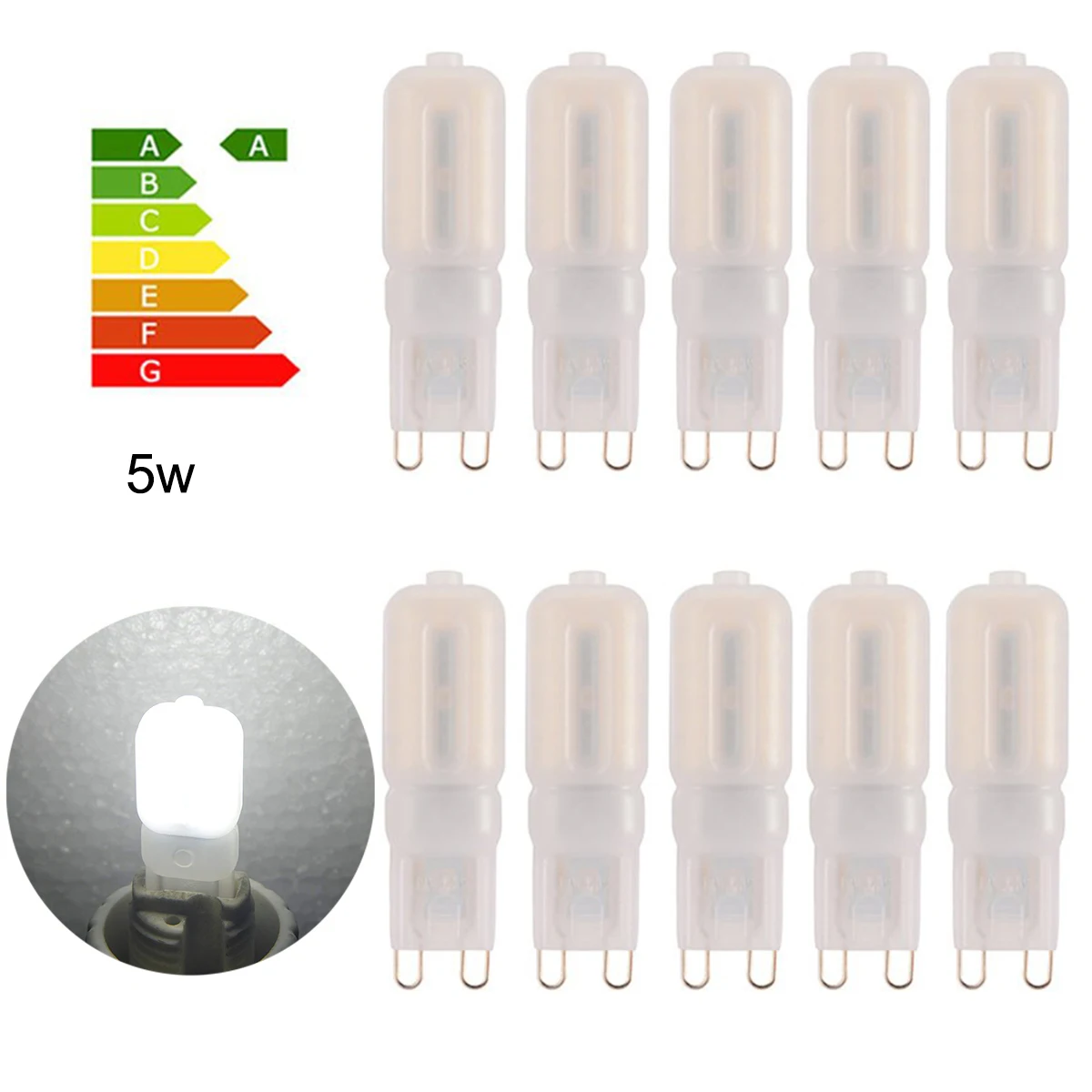 

10pcs Mini G9 5W 22LED 2835SMD Dimmable Capsule Lampada Corn Halogen Light Bulb Chandelier Replace Lamp Bulb