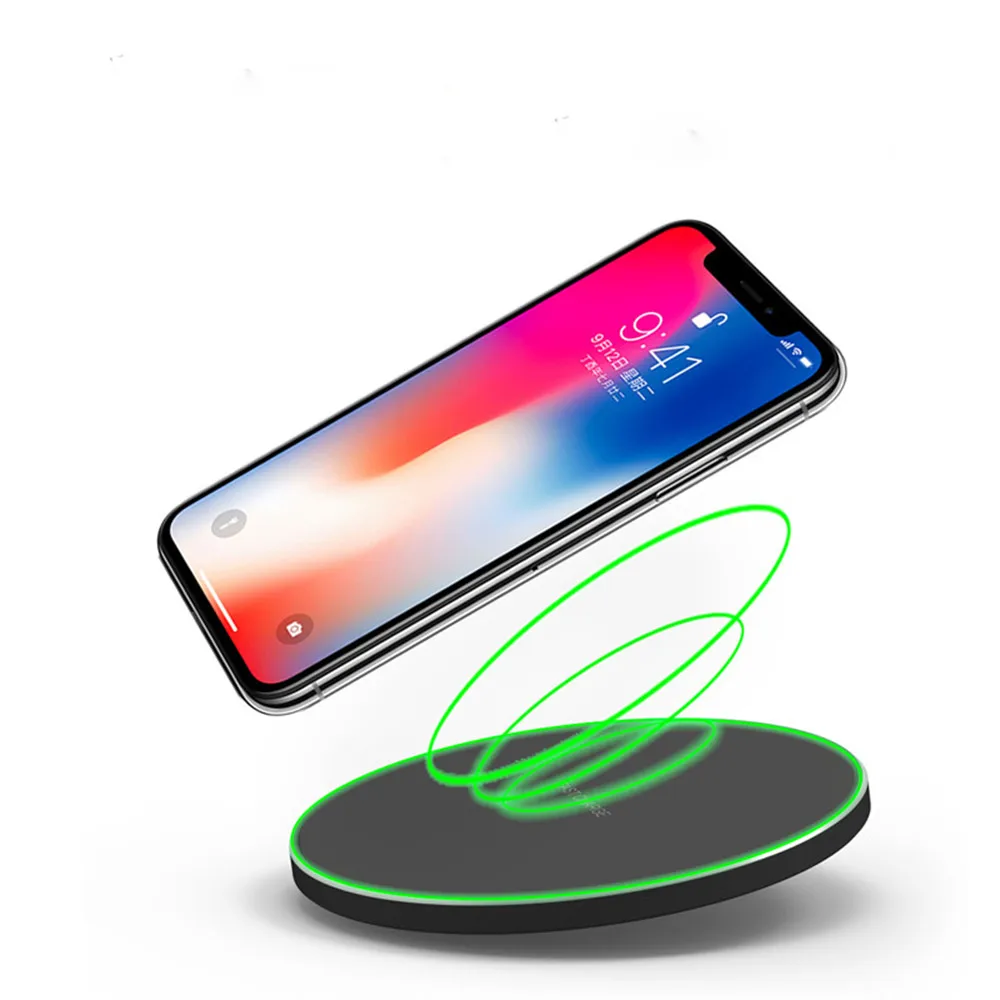 

Qi Wireless Charger for iPhone X/8/8 Plus Fast Wireless Charging Pad for Samsung S8 S8 Plus S6 S6 Edge+ Fast USB Charger Pad