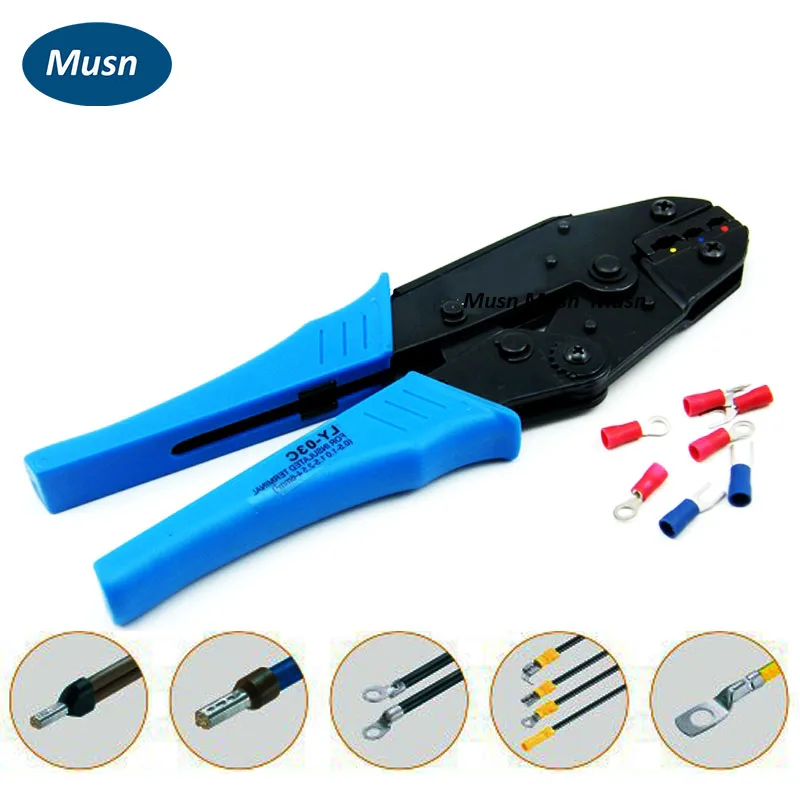 Инструмент обжимной с храповым механизмом, LY-03C-6 мм2, 0,5