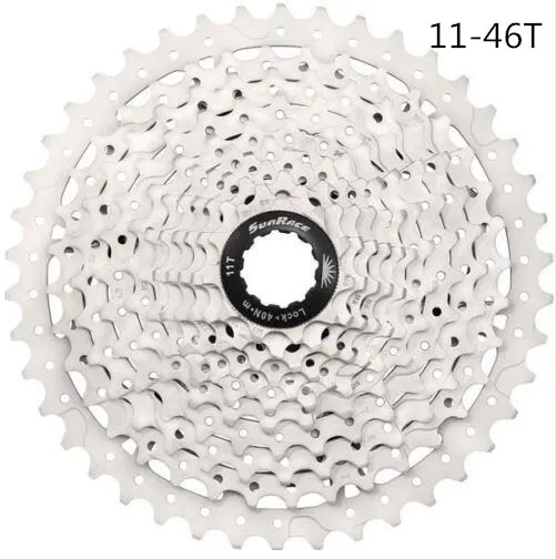 MS3 46T silver Sunracing 10 скоростей CSMS3 CSMX3 11-40 t/11-42/11-46 t велосипед широкий диапазон MTB инструмент горный велосипед кассета руль - Цвет: MS3 46T silver
