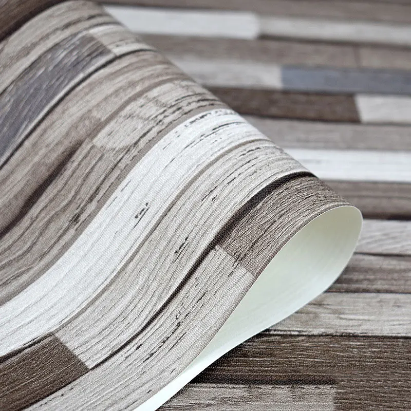 

Vintage Rustic American 3D Wood Wallpapers Home Decor 3D Wall Murals Wall Paper Roll for Walls Tea House Bar Room Wall Covering