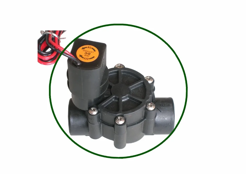 

Z&W Valve - 3/4" 9v DC Latching Threaded Inline Sprinkler Valve Irrigation System 075D