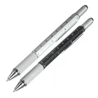 DANIU Новинка 6 в 1 металлическая мультиинструментальная ручка удобная отвертка линейка Spirit Level черныйсеребристый 14 см (Д) х 1 см (диаметр)