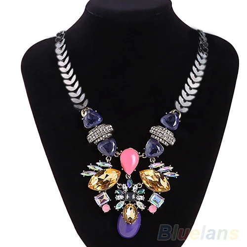 Для женщин Великолепная нескольких Кристалл Радуга нагрудник заявление