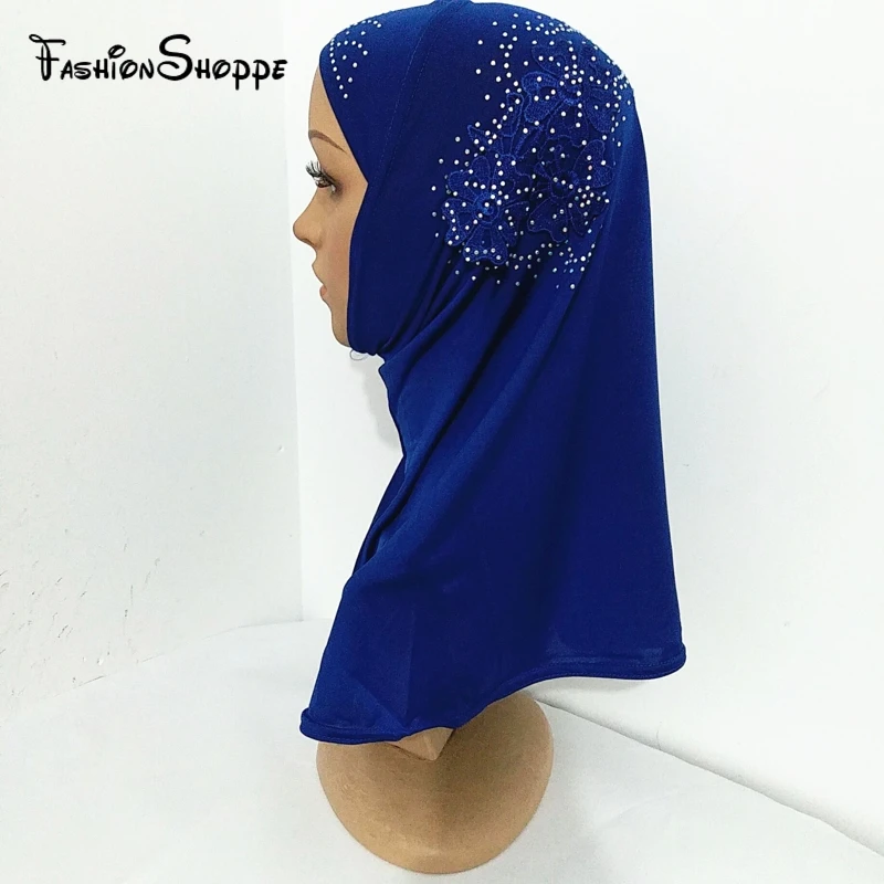 2017 детский мусульманский хиджаб для девочек искусственные платки с красивыми