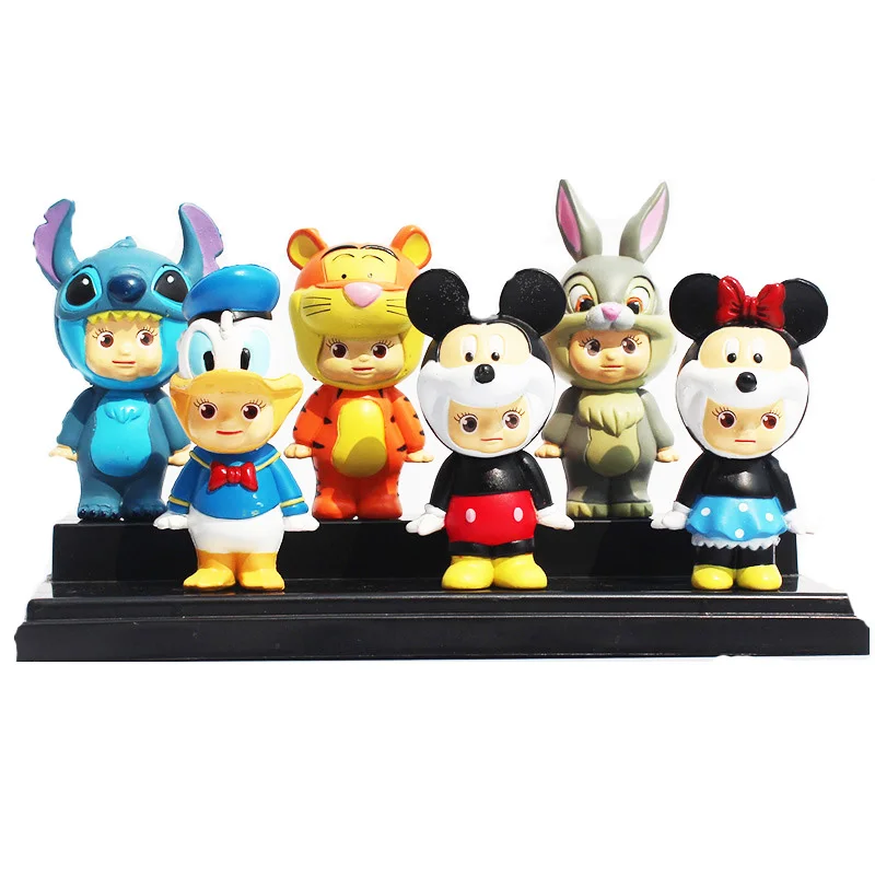 Disney Micky милые Мультяшные игрушки для детей Микки Минни Дональд Ститч кукла