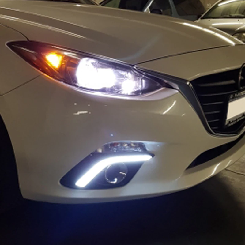 SUNKIA стайлинга автомобилей противотуманные лампы для Mazda 3 Axela светодиодный DRL