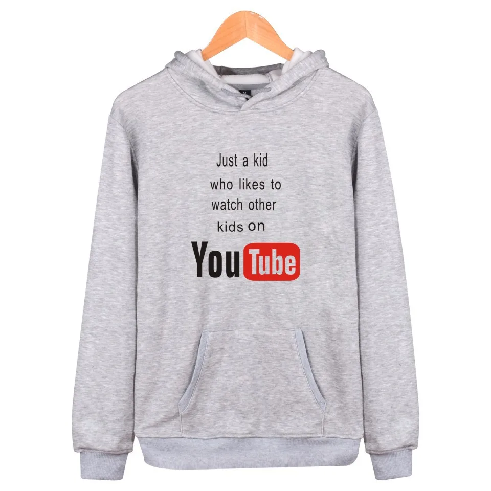 Толстовка с длинным рукавом для мужчин и женщин свитшот принтом YouTube уличная