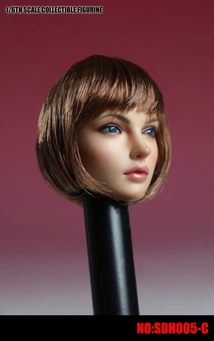 1/6 женская голова Sculpt короткие волосы Европейская красота резьба Модель|Игровые