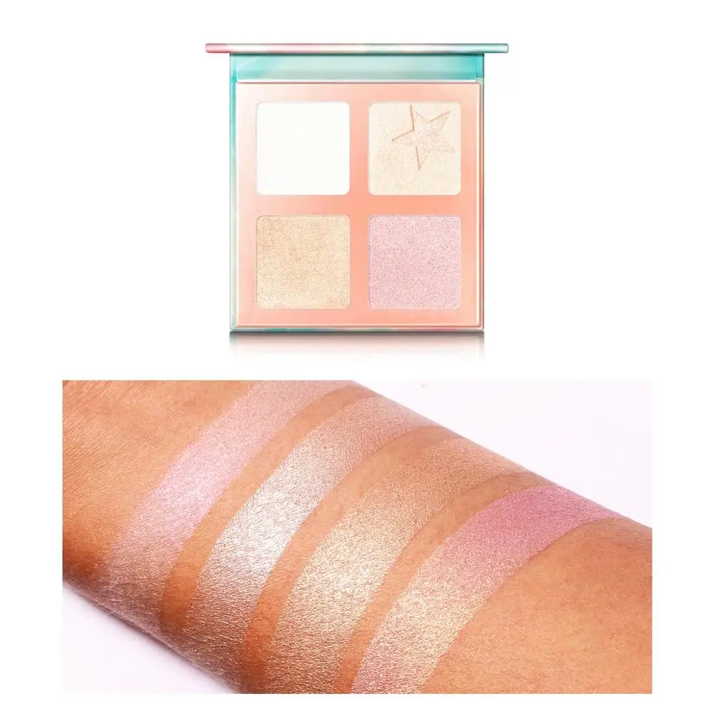 4colors palette FOCALLURE, водонепроницаемый маркер, палитра, 4 цвета, палитра для макияжа лица, осветитель, осветитель для тела, осветительная косметика - Цвет: 4colors palette