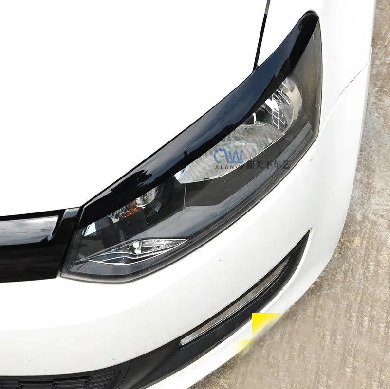 1 пара ABS фар Брови Веки автомобиля отделка стикер для VW POLO 6R MK5 2011 2017|car trim|for vwsticker for