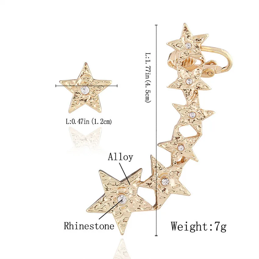 VIMARO 2017 New Irregular Star Stud Earrings For Women Brincos Gold Earings Fashion Jewelry Statement | Украшения и аксессуары