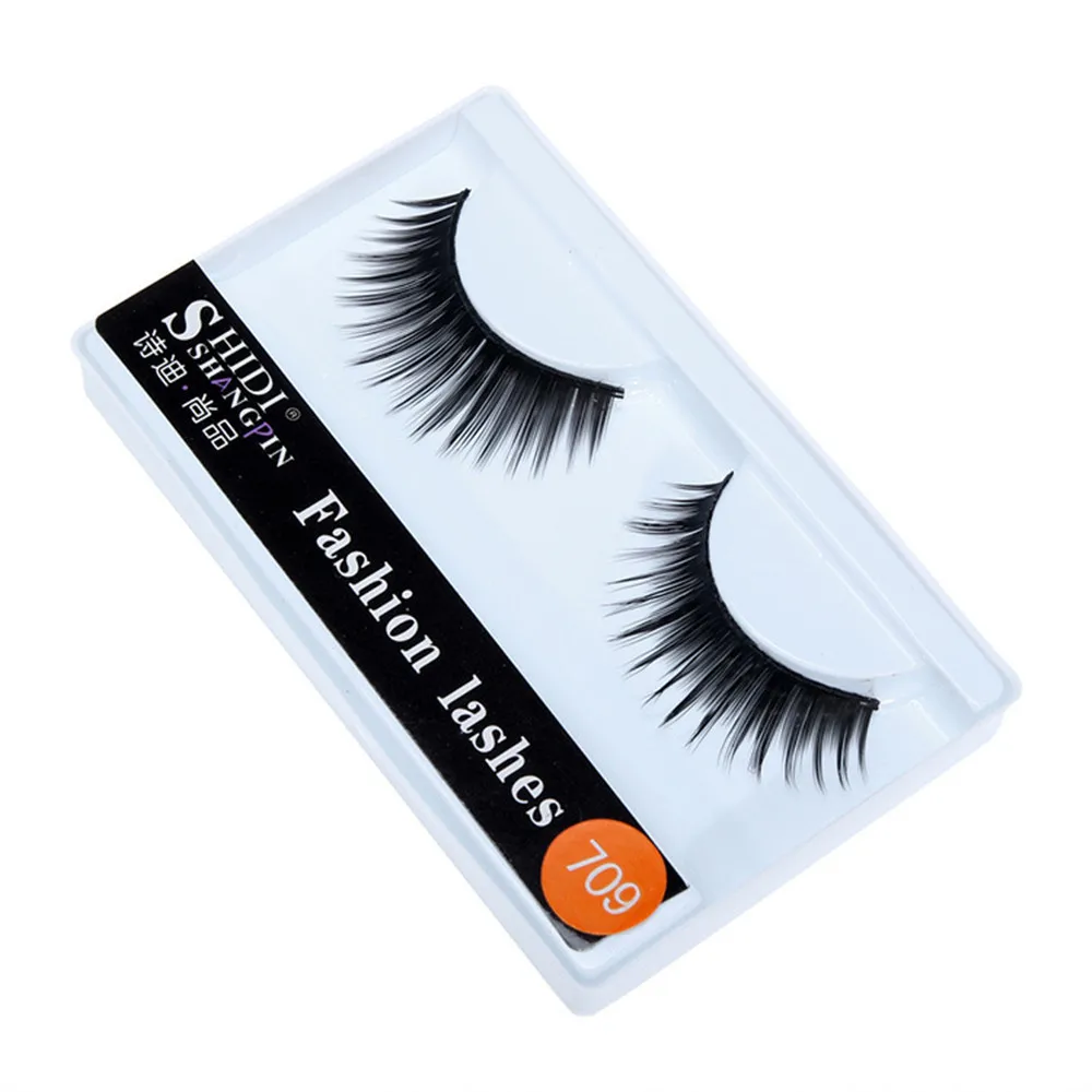 1 Pairs Long Makeup Cross Thick False 3D Dense Eyelashes Lashes Nautral magnetic eyelashes natural hair #05 | Красота и здоровье