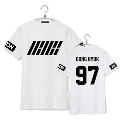 K-POP ikon дебютный альбом с надписью WELCOME BACK футболки короткими рукавами Kim Hanbin BOBBY
