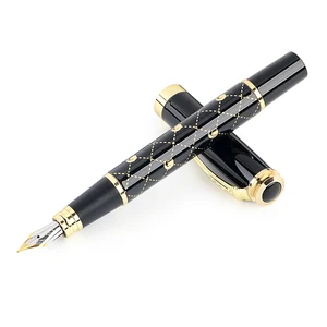 Jinhao 500 Iraurita 0,5 мм перьевые авторучки с тонким наконечником с сетчатым рисунком металлическая авторучка для фотографий