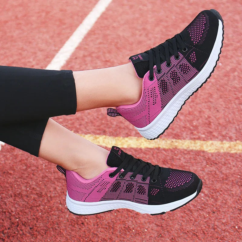 Новинка стильные женские кроссовки с дышащей сеткой женская спортивная обувь на