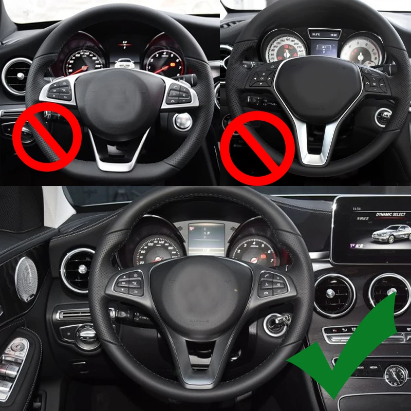 Стикеры на рулевое колесо для Mercedes Benz A B C E GLA GLC CLA GLE GLS Class Vito W176 W246 W205 W213 X156 C117 W639