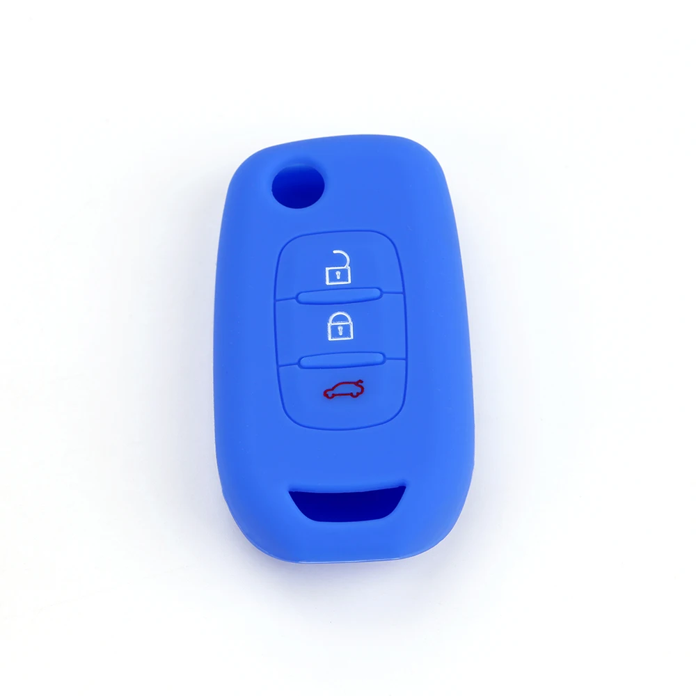 2019 silicone car key case for Renault 3 buttons Clio Scenic Megane Duster Sandero Captur Twingo remote control cover shell | Автомобили и