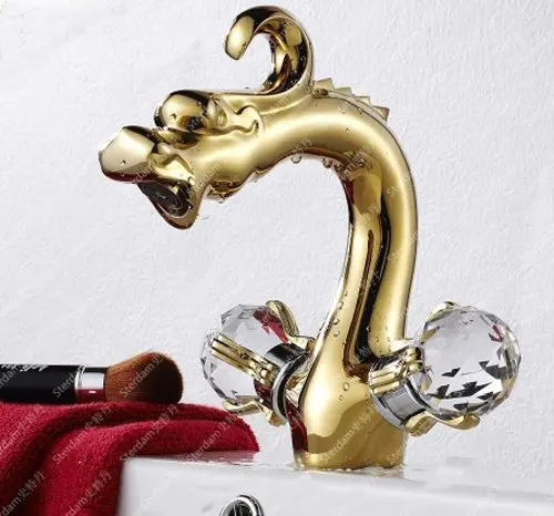 Бесплатная доставка! Новинка 2012 кран для ванной комнаты золотого цвета в форме