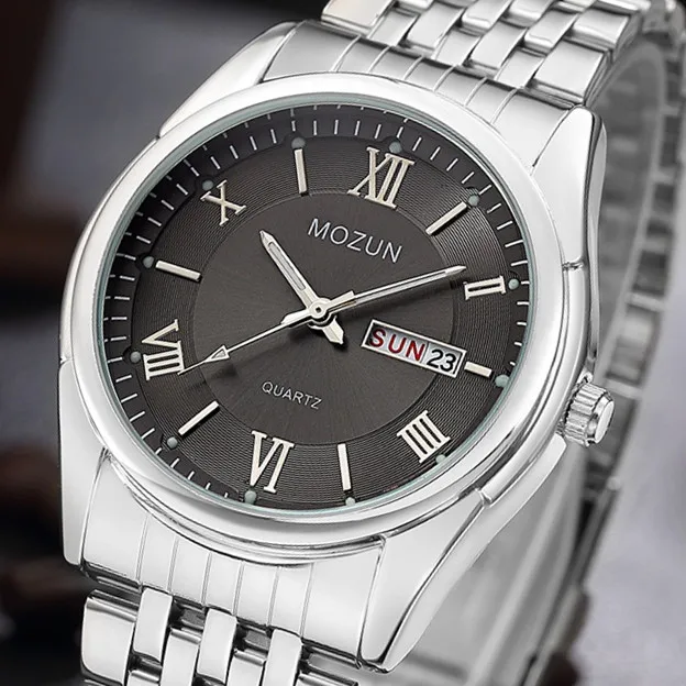 Мужские часы с датой и днём водонепроницаемые мужские от ведущего бренда