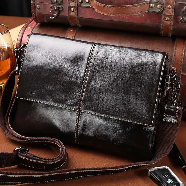 Messenger Bag Men's Shoulder Bag Genuine Leather Small Casual Male Man Crossbody Bags For Men Handbags Leather Bags 2