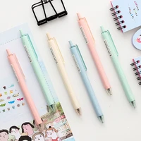 4pcs wheat straw nature color gel pen 0 5mm ballpoint writing pens black ink stationery office school supplies canetas a6411