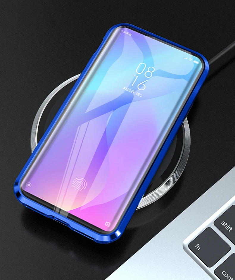 Магнитный чехол для телефона для Xiao mi Red mi K20 Pro Note 8 Pro 7 алюминиевый бампер с двойным стеклом для Xiaomi mi CC9 mi 9T A2 6X чехол