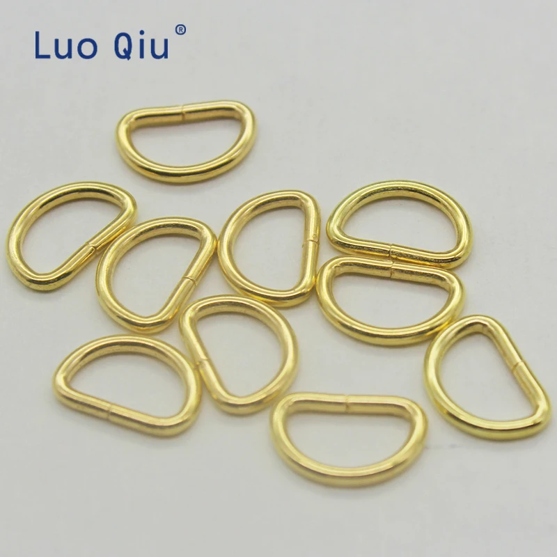 Luo Qiu 350 шт 12 мм золотой цвет d образная Пряжка Швейные аксессуары DIY тесьма