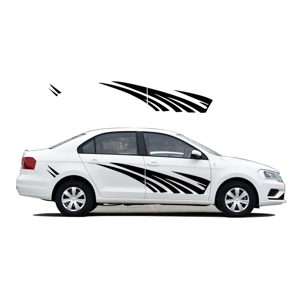 

For VW for Volkswagen Jetta Car Styling Car Exterior Stickers Car Scratches Cover Sticker Creative DIY Car Body Decal PVC 2Pcs