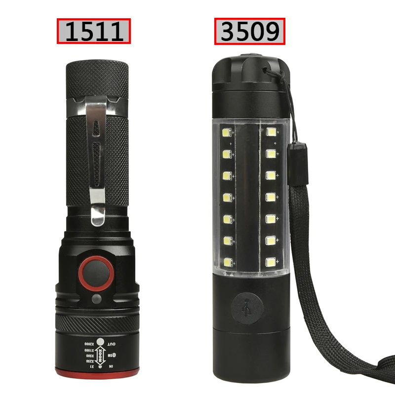 Litwod Z203509-A светодио дный мини-фонарик T6+ COB Водонепроницаемый Алюминий факел аккумуляторная фонарик использования 18650 для кемпинга