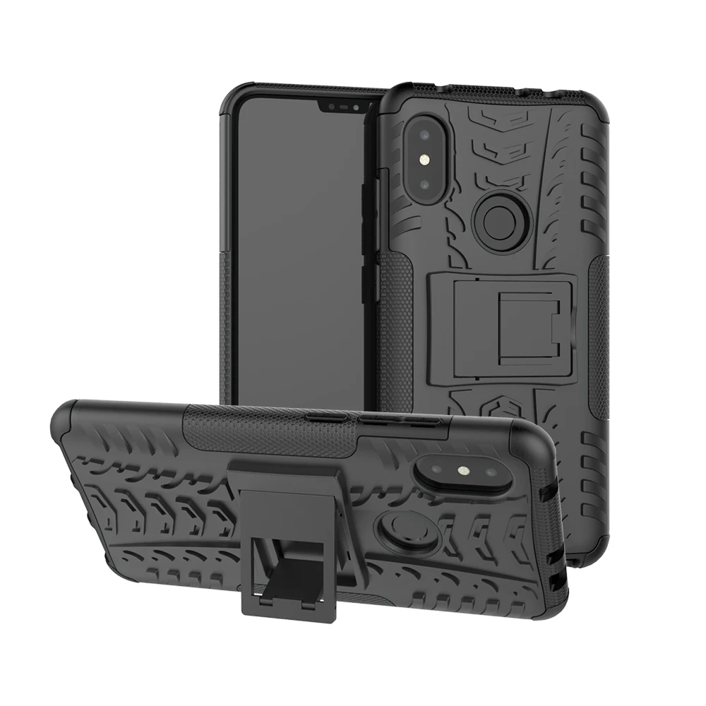 black Для Xiaomi 5S Mi5 плюс 5X двойной Слои чехол из ТПУ+ корпус Противоударная задняя обложка для Redmi Note 3, 4, 5, 6, 4X 5A 6X A2 S2 Y2 6A 6 Pro - Цвет: black
