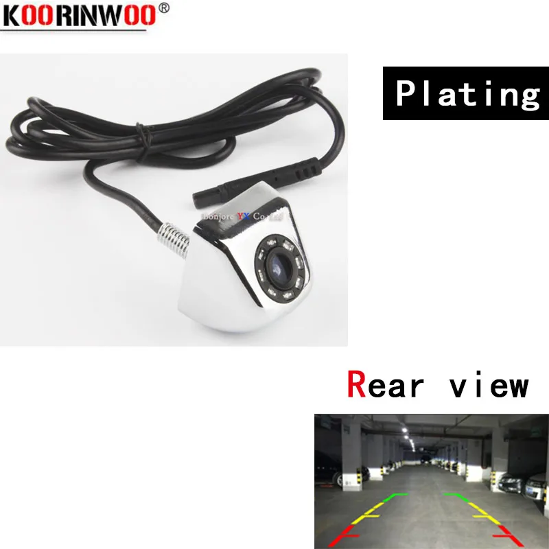 Rear View camera Koorinwoo Универсальный Автомобильный 8 светодиодов фары автомобиля передний и задний вид камера Авто HD резервный Обратный парковочная камера водонепроницаемый 12 В - Название цвета: Rear View camera