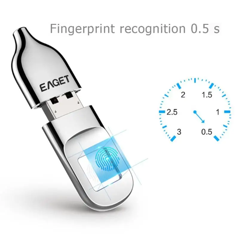 EAGET FU5 FU60 32 ГБ/64 Гб USB2.0/3,0 флеш-накопитель Распознавание отпечатков пальцев зашифрованная карта памяти USB ручка смарт-накопитель горячая распродажа