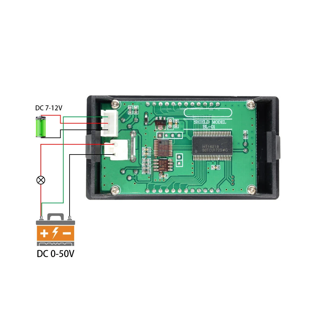 DC 12V 5A 250W ЖК-дисплей Дисплей Цифровой вольтметр амперметр ваттметр Напряжение ток