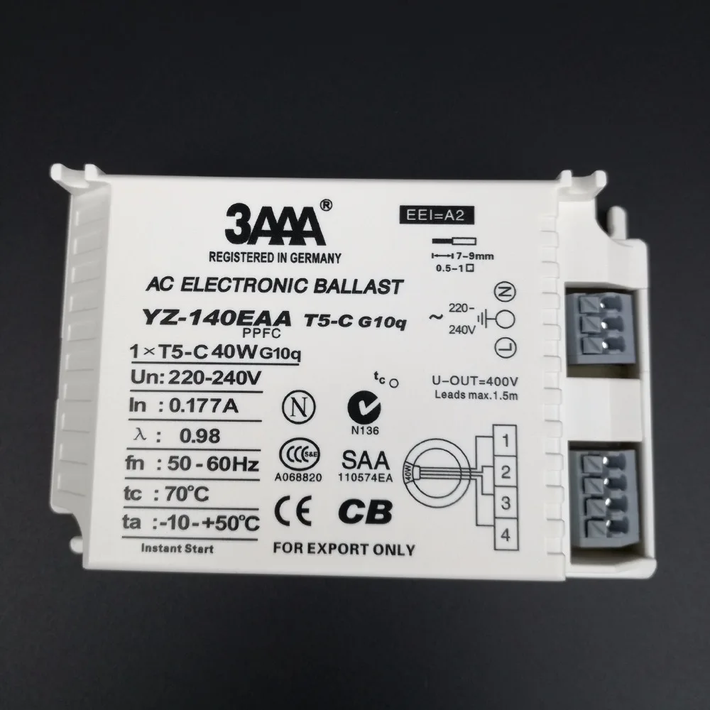 YZ 140EAA 40W 220 240V AC люминесцентная лампа Электронный балласт для T5 кольцевая