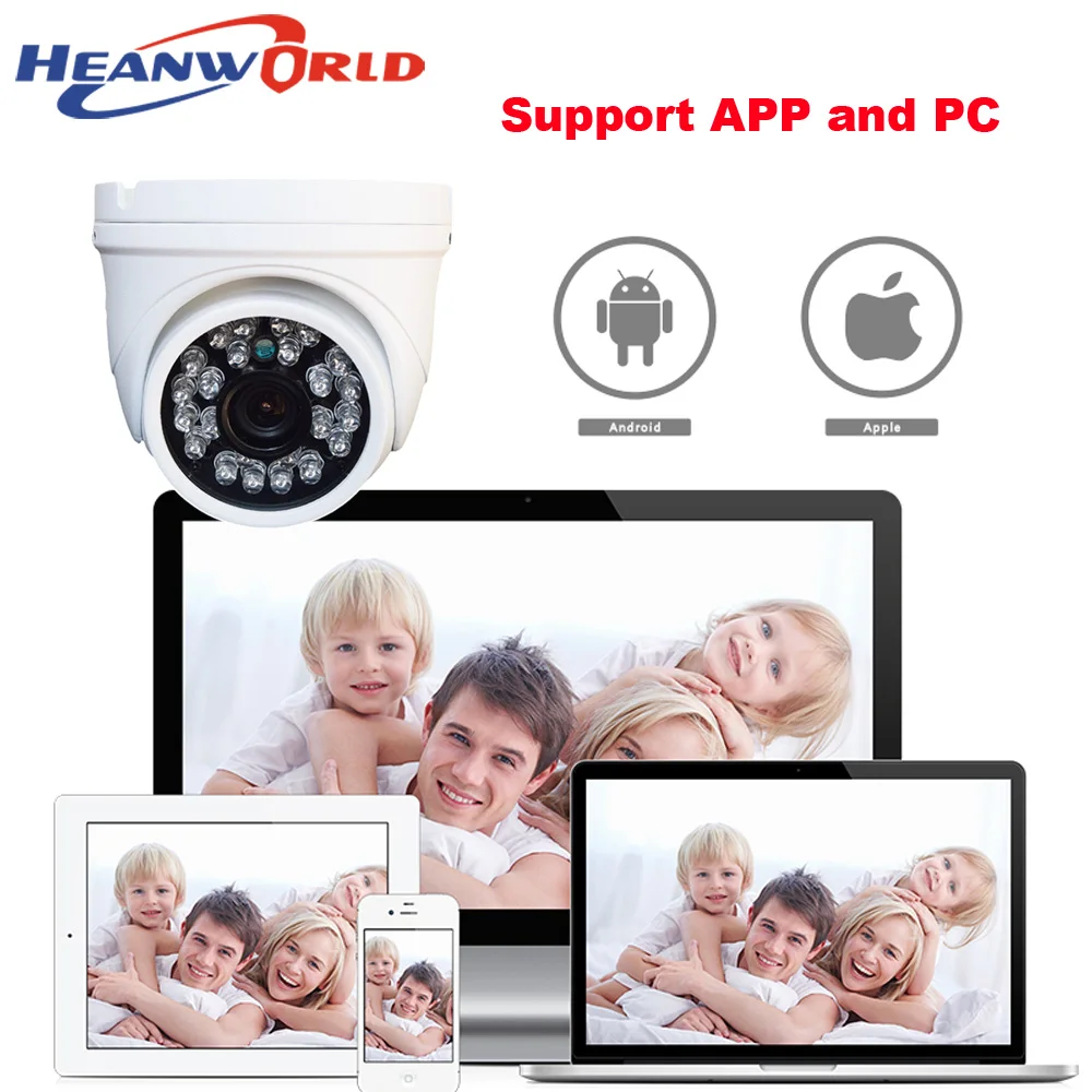 Heanworld Водонепроницаемая мини купольная ip камера 720P 960P 1080P Поддержка POE cctv