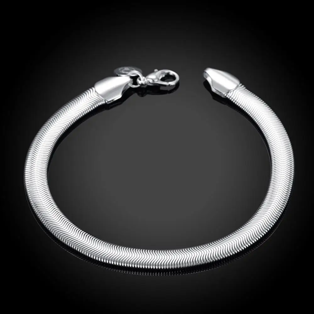 Мягкие плоские браслеты bracciali pulseira coreana donna kids voor mannen серебристого цвета de luxo viennois