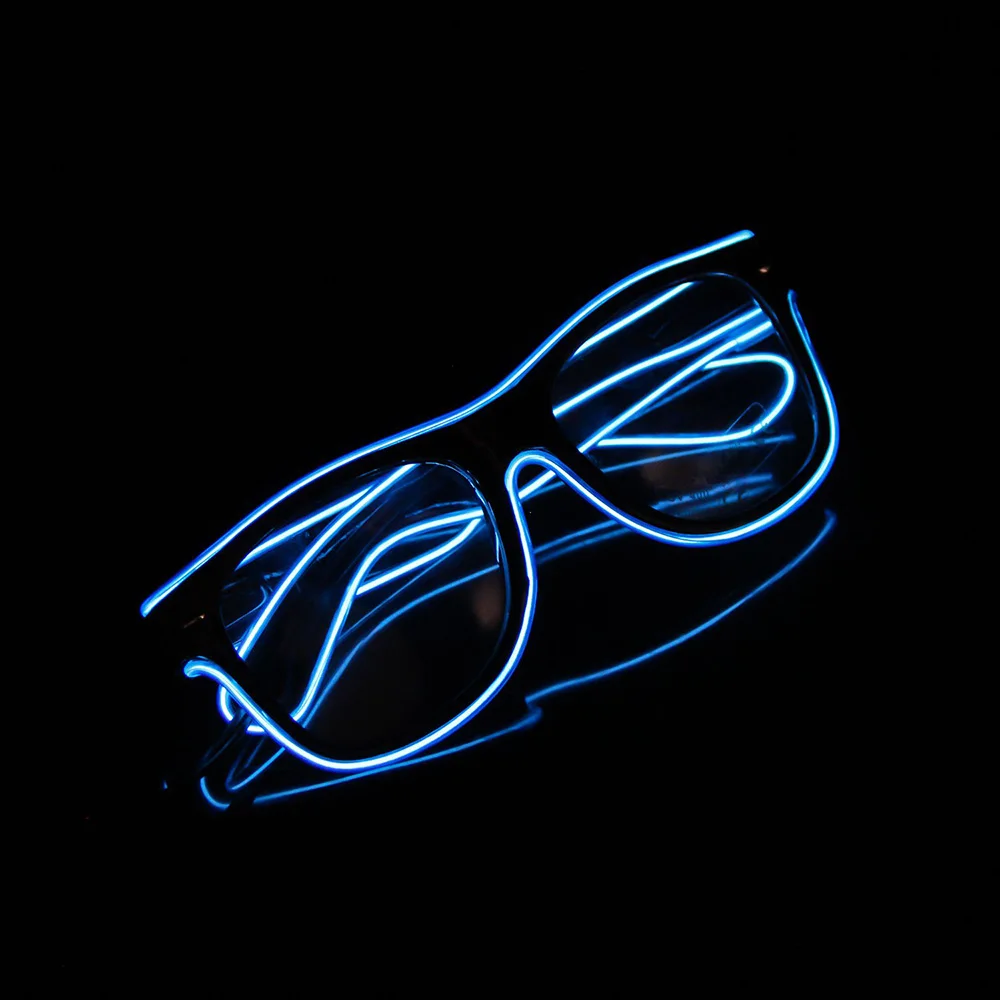 Мигающие очки EL Wire светодиодные светящиеся товары для вечеринок освещение