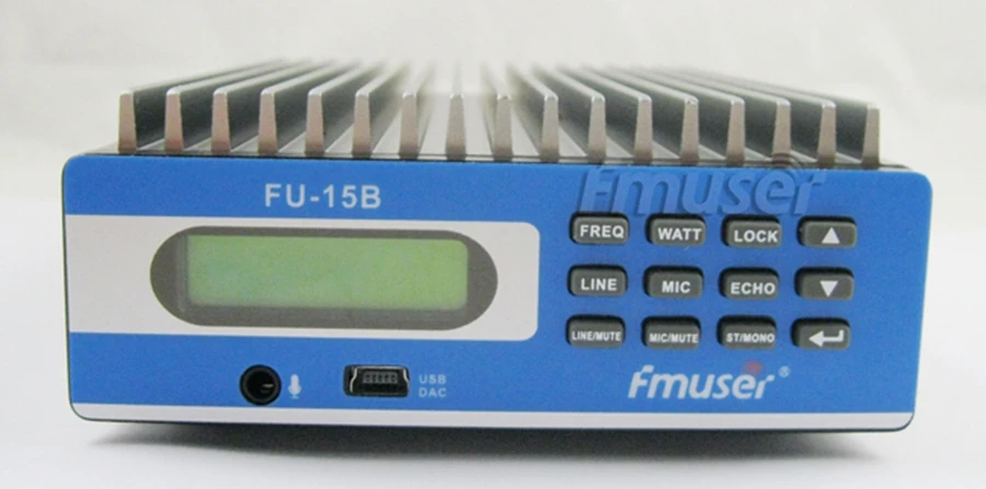 Бесплатная доставка FMUSER fu-15b fm-передатчик с pc Управление Температура КСВ защита +