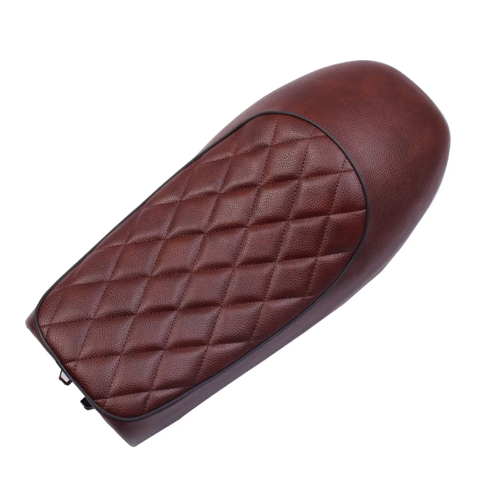 

Universal Motorcycle Retro Cafe Racer Seat Diamond Vintage Cafe Hump Saddle Flat pan Motorbike Chopper Fit For Honda