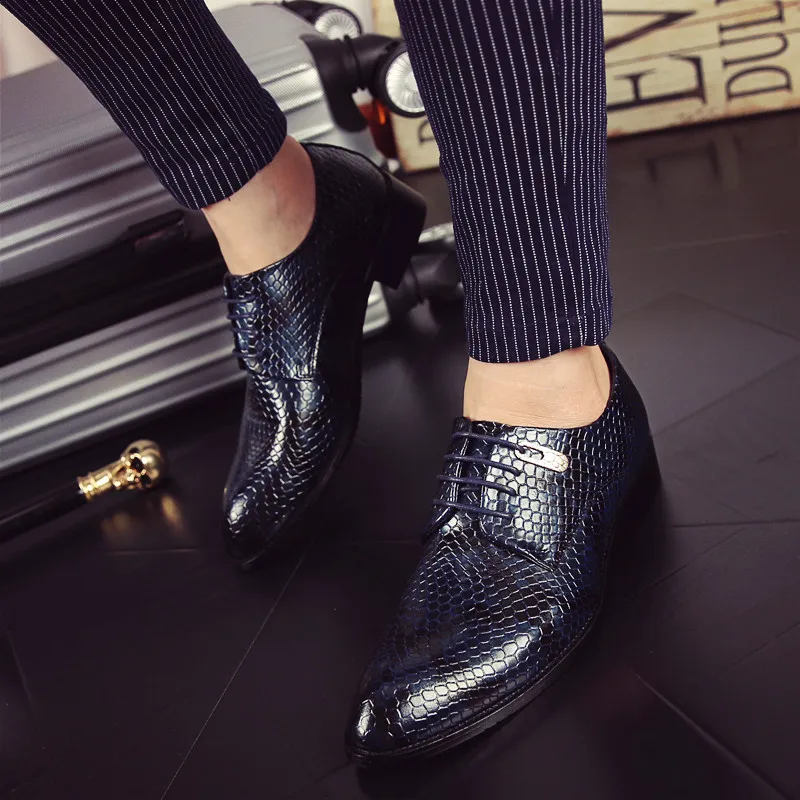 2017 Новое Прибытие Формальные Мужчины Острым Носом Британский Стиль Платье Обувь