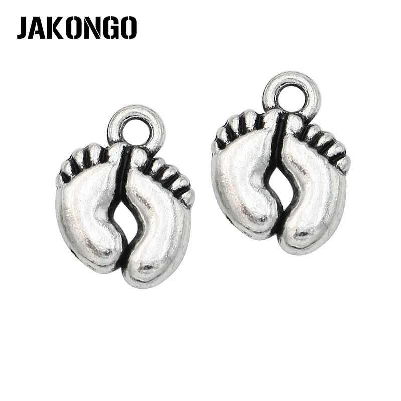 20 шт античные посеребренные детские украшения подвески на ноги для браслета